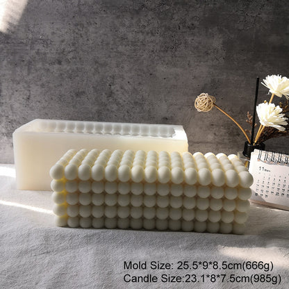 3D Silicone Mold for candles - Extra Large Bubble Rectangle
