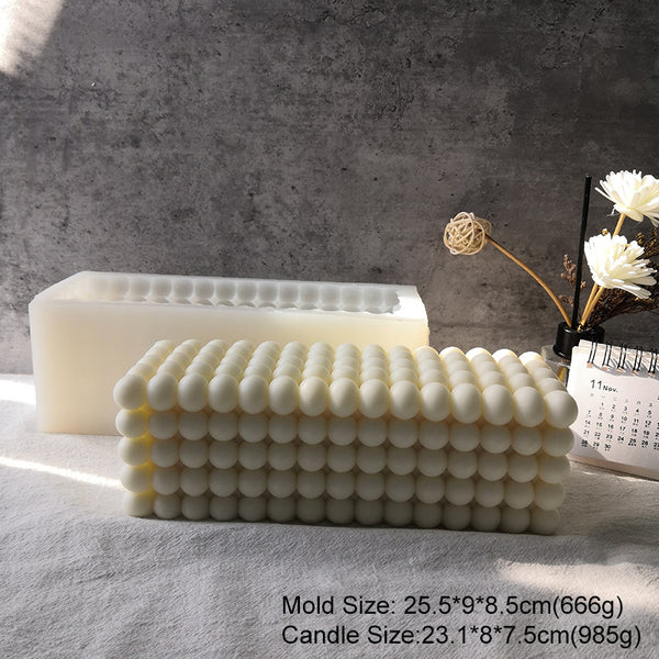 3D Silicone Mold for candles - Extra Large Bubble Rectangle