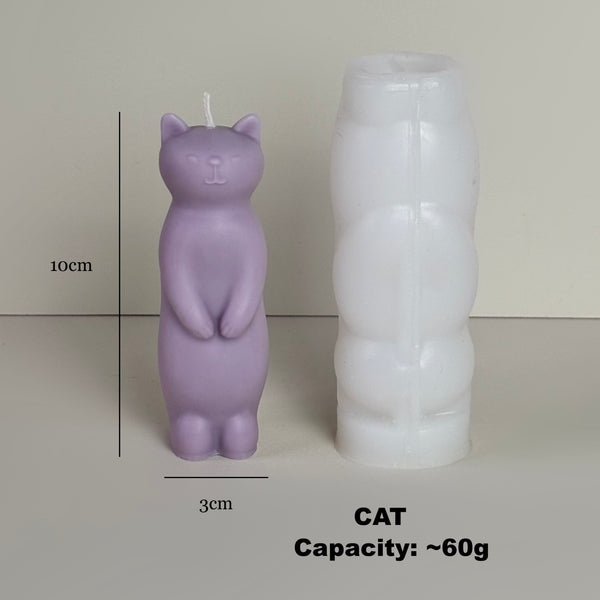 3D Silicone Mold for candles - Bear | Llama | Cat