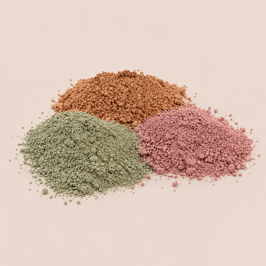 500g / 1kg Cosmetic Clays (Rose clay, Red moroccan clay, Dead sea clay)