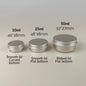 10g/25g/50g Flat Aluminum Tin Can/Jar (Rose Gold, Silver, Black, Light Gold)