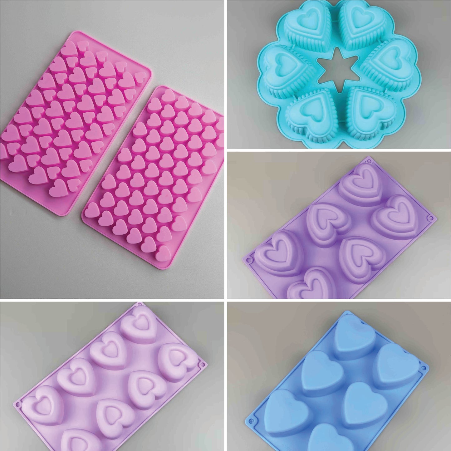 Heart Silicone Molds - assorted