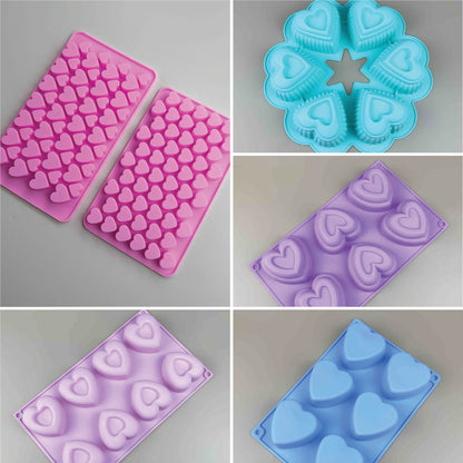 Heart Silicone Molds - assorted
