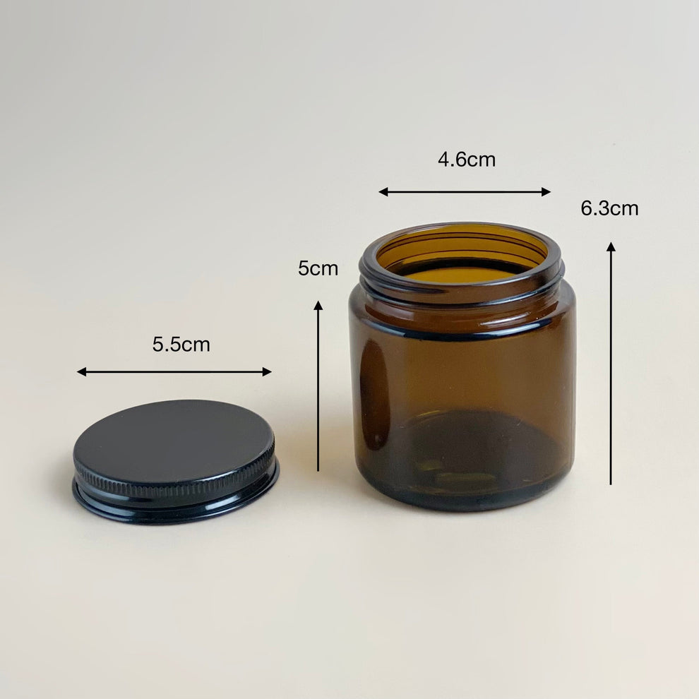 WHOLESALE Amber Glass Candle Jar 100ml / 200ml / 250ml / 500ml – Raw ...