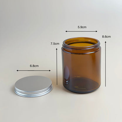 WHOLESALE Amber Glass Candle Jar 100ml / 200ml / 250ml / 500ml