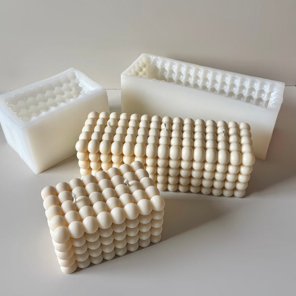 3D Silicone Mold for candles - Extra Large Bubble Rectangle