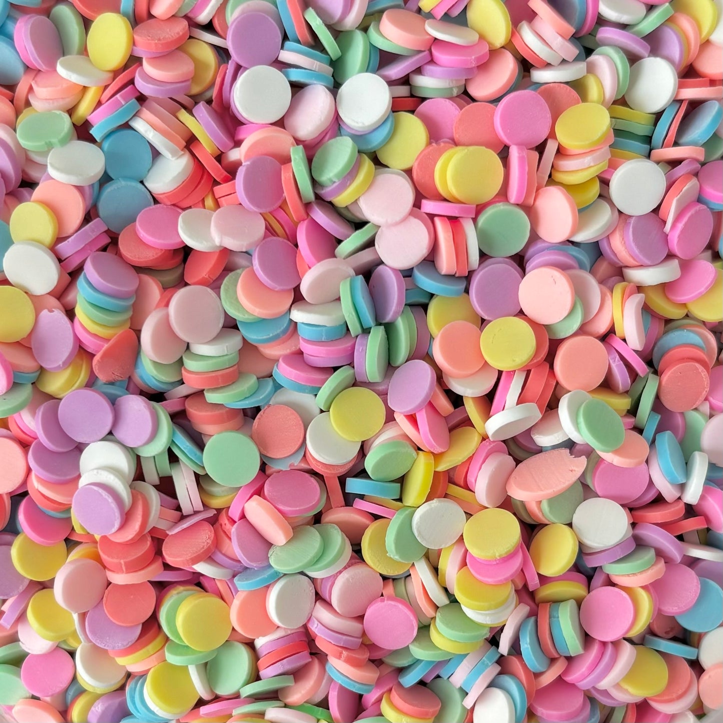NOT EDIBLE! Plastic Polymer Round Confetti Sprinkles for slime and other crafts