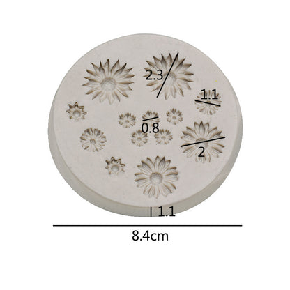 Floral Silicone Molds - Daisy, Chrysanthemum, Cherry Blossom, Rose