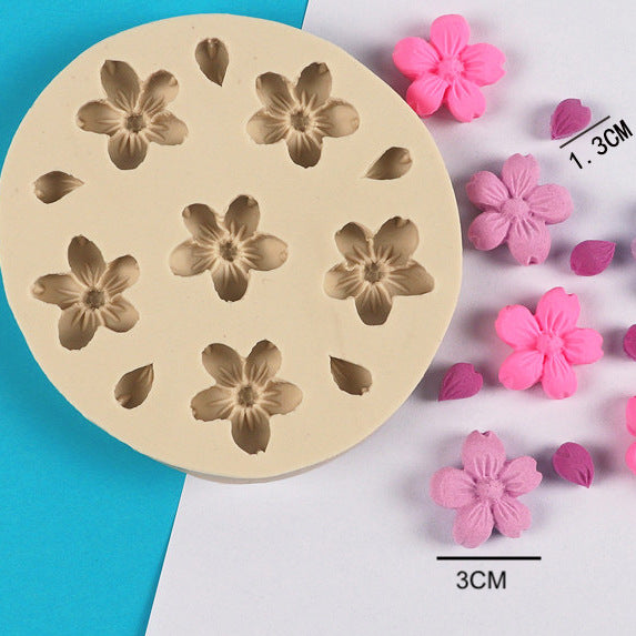 Floral Silicone Molds - Daisy, Chrysanthemum, Cherry Blossom, Rose
