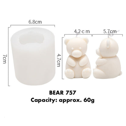 3D Silicone Mold for candles - Bear | Llama | Cat