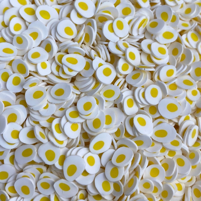 Sunny Side Up Egg Plastic Polymer Sprinkles for slime and other crafts