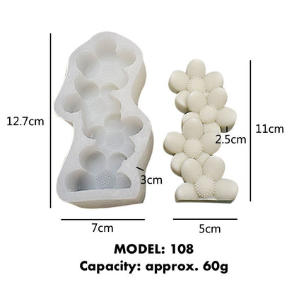 Assorted Wavy Pillar Silicone Mold