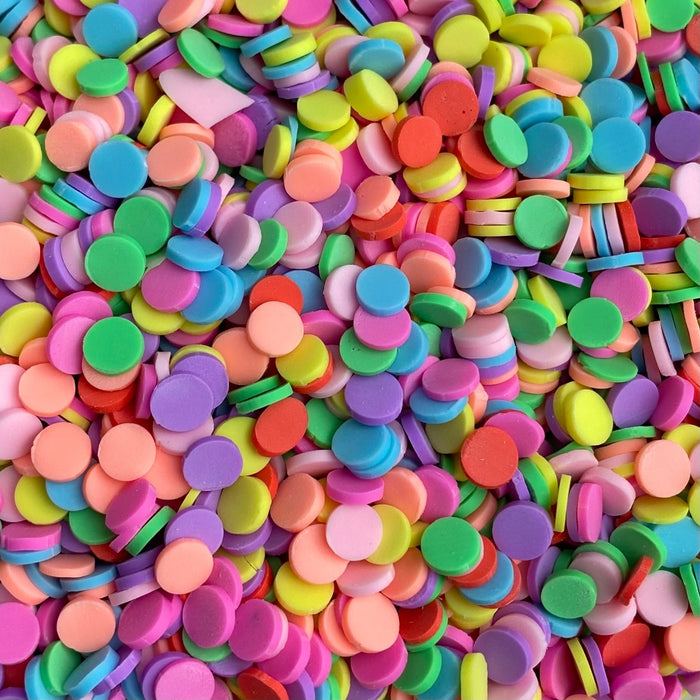 Plastic Polymer Round Confetti Sprinkles for slime and other crafts