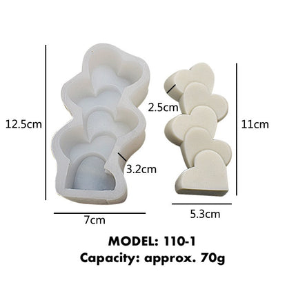 Assorted Wavy Pillar Silicone Mold