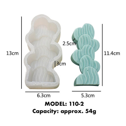 Assorted Wavy Pillar Silicone Mold