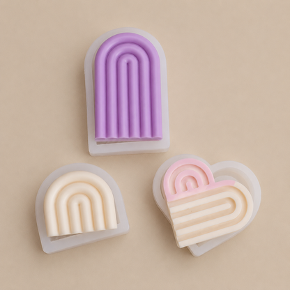 Rainbow Pillar Candle Silicone Mold