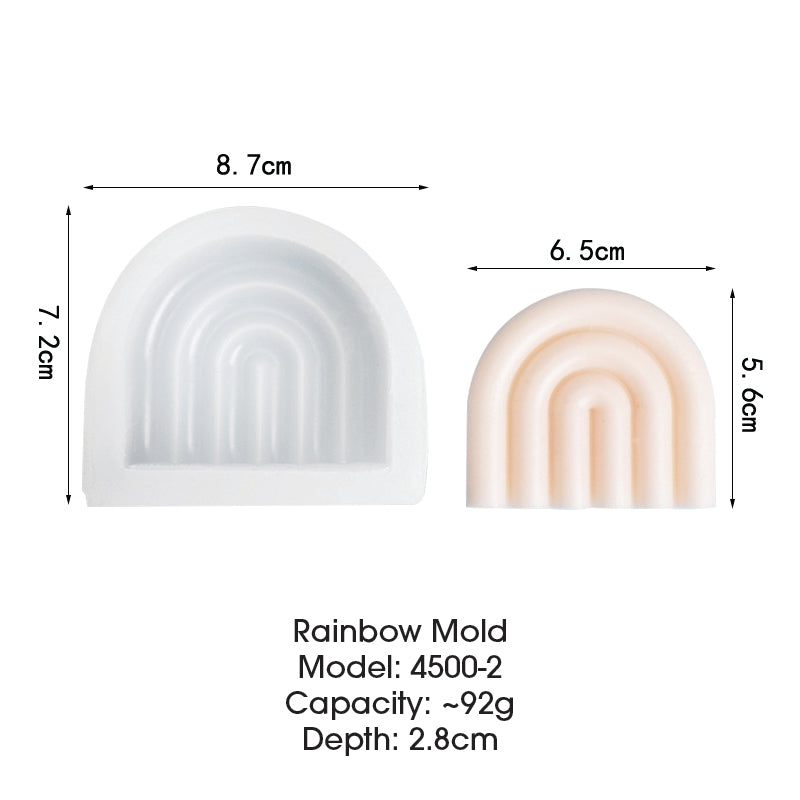 Rainbow Pillar Candle Silicone Mold