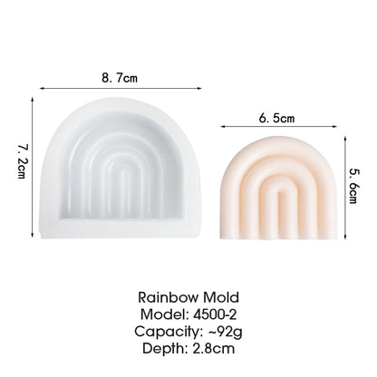 Rainbow Pillar Candle Silicone Mold