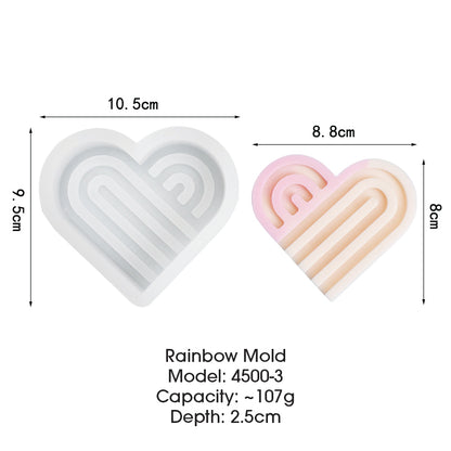 Rainbow Pillar Candle Silicone Mold