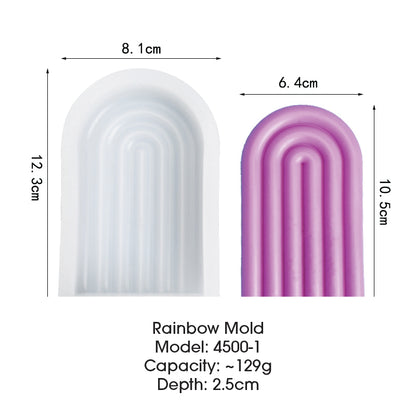 Rainbow Pillar Candle Silicone Mold