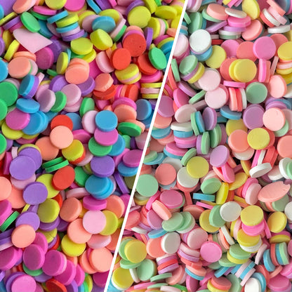 NOT EDIBLE! Plastic Polymer Round Confetti Sprinkles for slime and other crafts