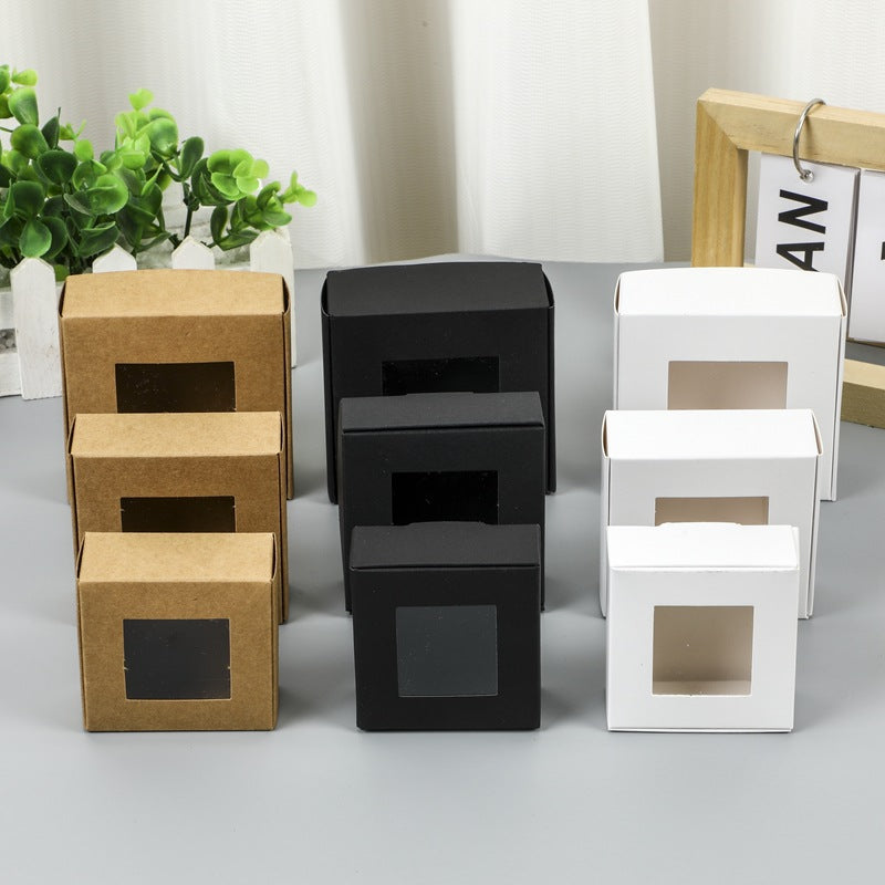 10pc Square / Rectangle Kraft Box / Carton Box / Gift Box with window