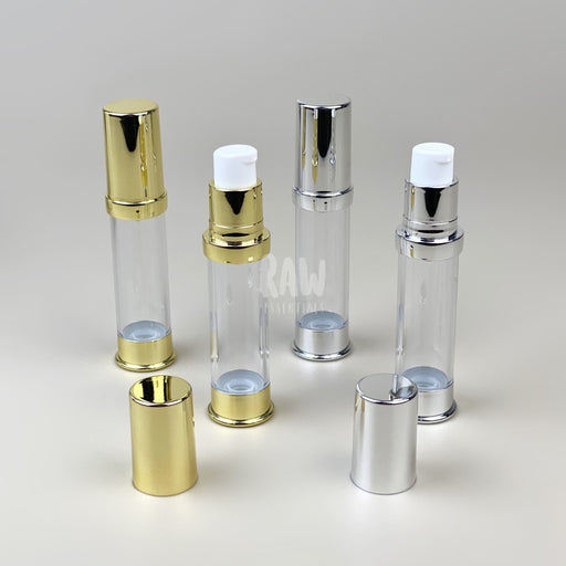 10Ml Pump Bottles For Lotion - Metallic (Airless/reusable) Packaging