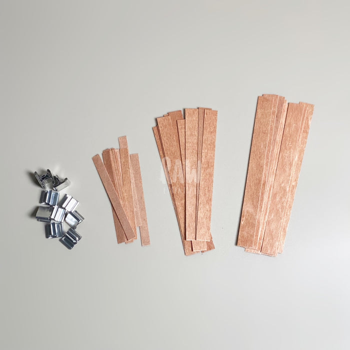 10Pc Wooden Wicks W/ Sustainers (0.5Mm) Wicks