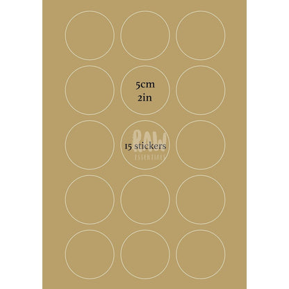 10Sheets Diecut Round Kraft Sticker Paper Labels