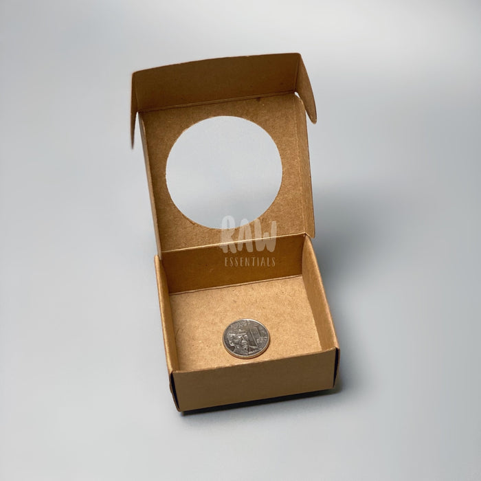 2.75 X 0.8 Square Box W/ Window (Pack Of 50) Kraft Packaging