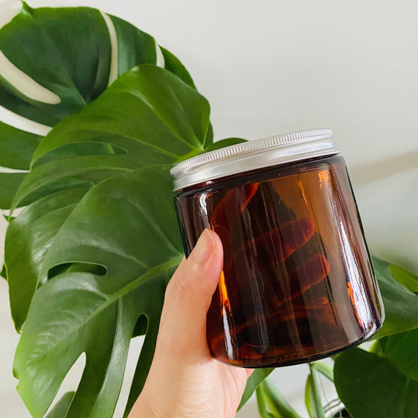 WHOLESALE Amber Glass Candle Jar