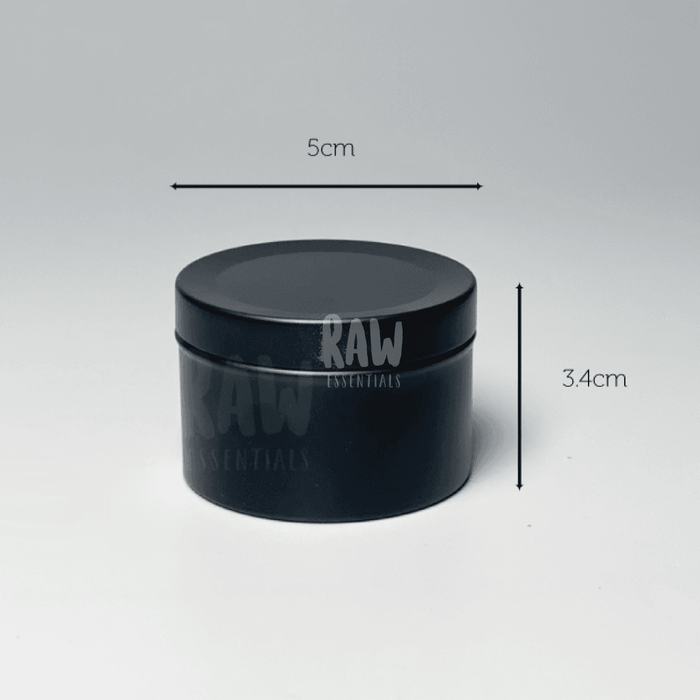 50G Black Aluminum Tin Jar