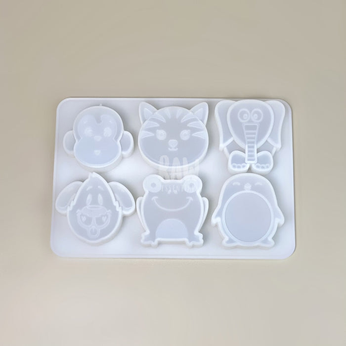 6 Cavity Kids Animals Silicone Mold | BrambleBerry