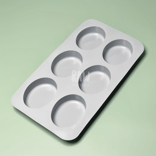 Oval Silicone Mold - 6 Cavities Soap
