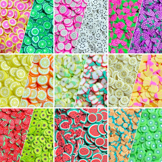 Fimo Fruit Polymer Clay Slices for Slime and Crafts (5mm) - 10g / 50g