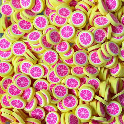 Plastic Polymer Fimo Fruit Slices for crafts (10mm)