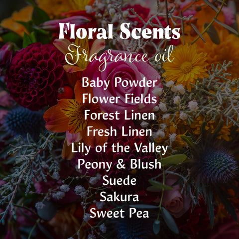 Floral Fragrance Oils for Soap and/or Candles (250g-16oz)