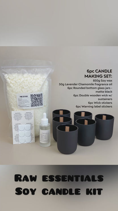 6pc Lavender Chamomile Soy Candle Kit