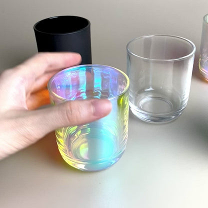 200ml Rounded-Bottom Glass Candle Jars (Matte black, transparent, iridescent, or amber)