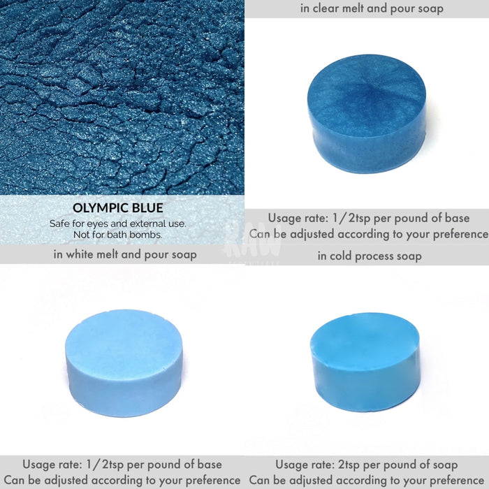 Blue/green Mica Powders - 5G & Neon Pigments