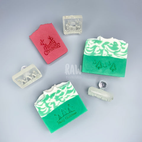 Christmas-Themed Soap Stamps (With Handle)