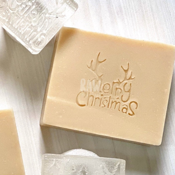 Christmas-Themed Soap Stamps (With Handle) Reindeer Antlers