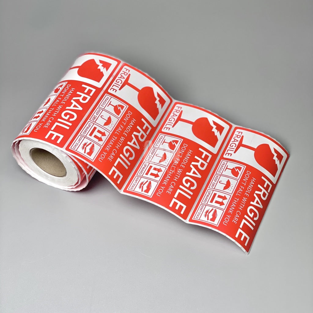 Fragile (Handle With Care) Stickers Large (2.75 X 5)