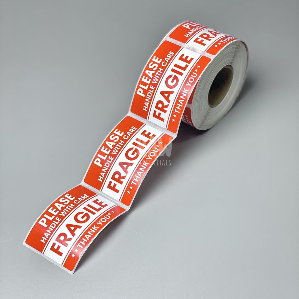 Fragile (Handle With Care) Stickers Medium (2 X 3)