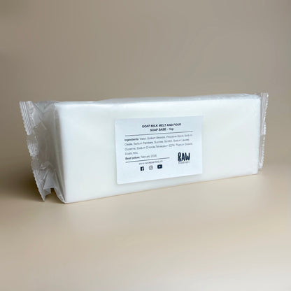 Melt and Pour Soap Base 1kg - Low Sweat Transparent Goat's Milk Honey