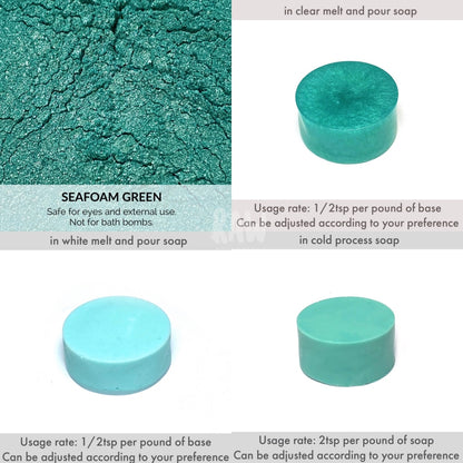 Blue/green Mica Powders - 5G & Neon Pigments