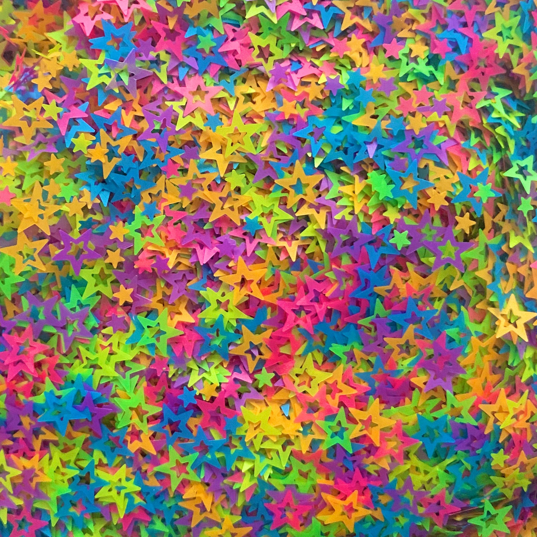Neon star sequins for slime and other crafts – Raw Essentials