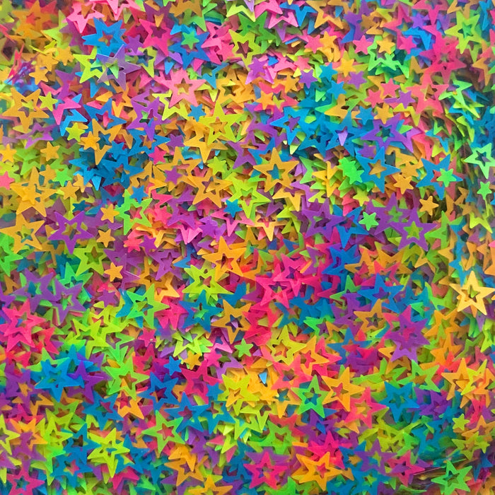 Neon star sequins for slime and other crafts