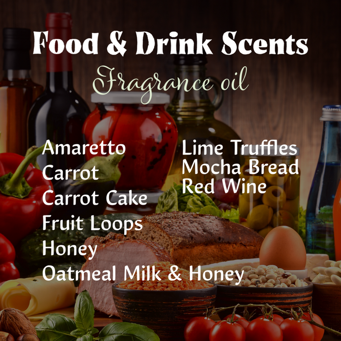 Food & Drink Fragrance Oils for Soap and/or Candles
