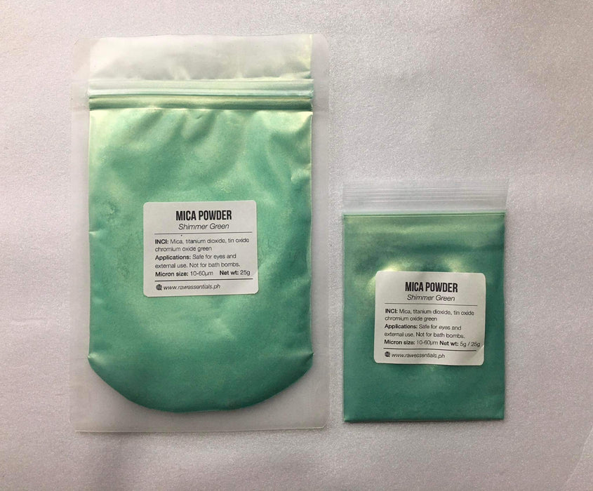 Green Mica Powder for Soap, Cosmetics, Resin, Slime - 5g / 25g